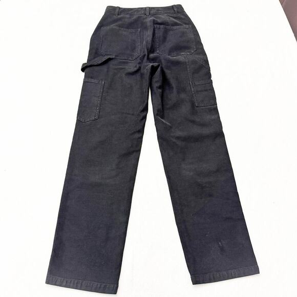 Wilfred Free Black Straight Leg Carpenter Utility Pant Style Denim Jeans SIze 00 - Picture 3 of 9